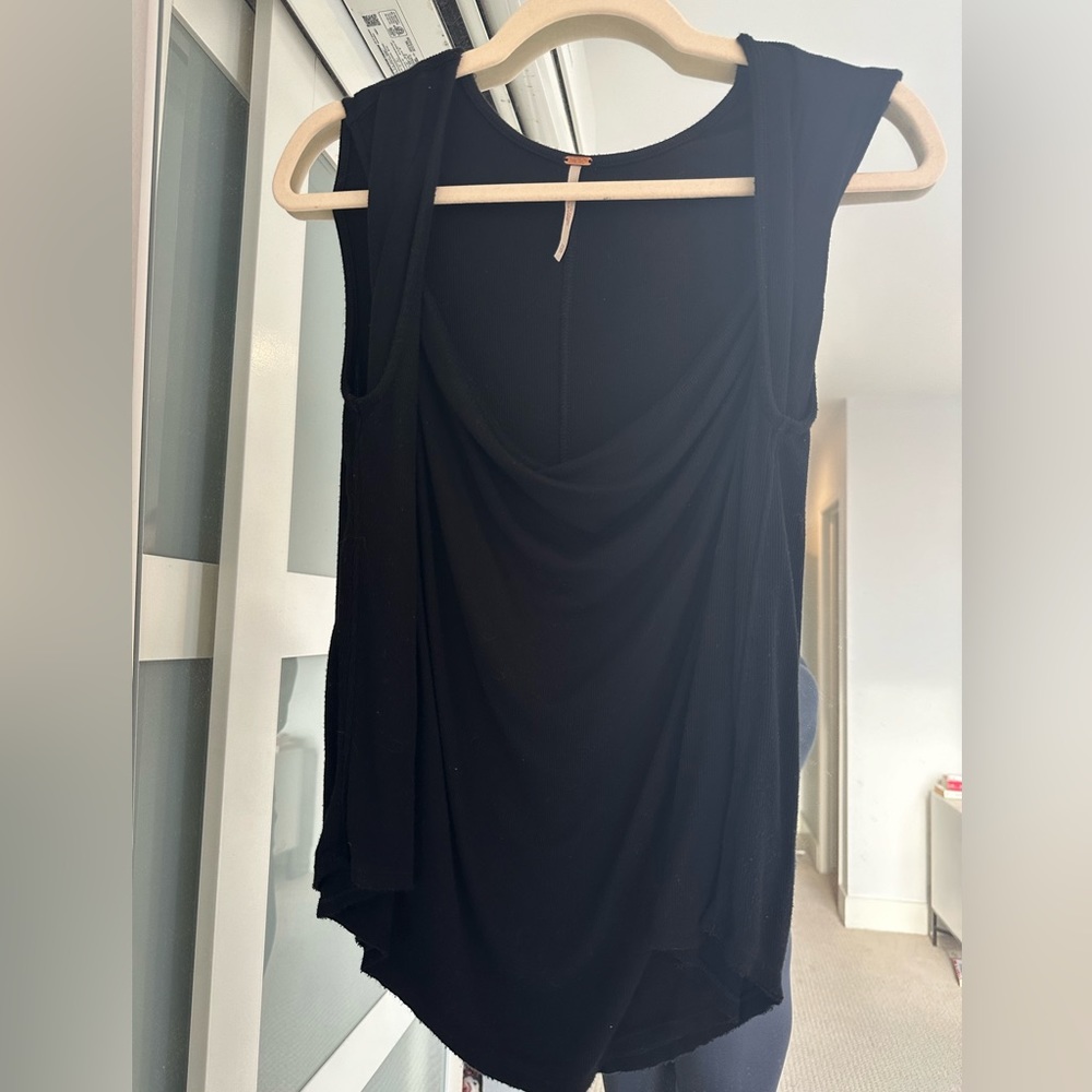 Free People Black Cowl Neck Tank | Size XS